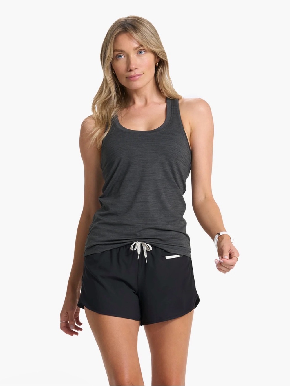 Vuori Lux Performance Tank charcoal heather
